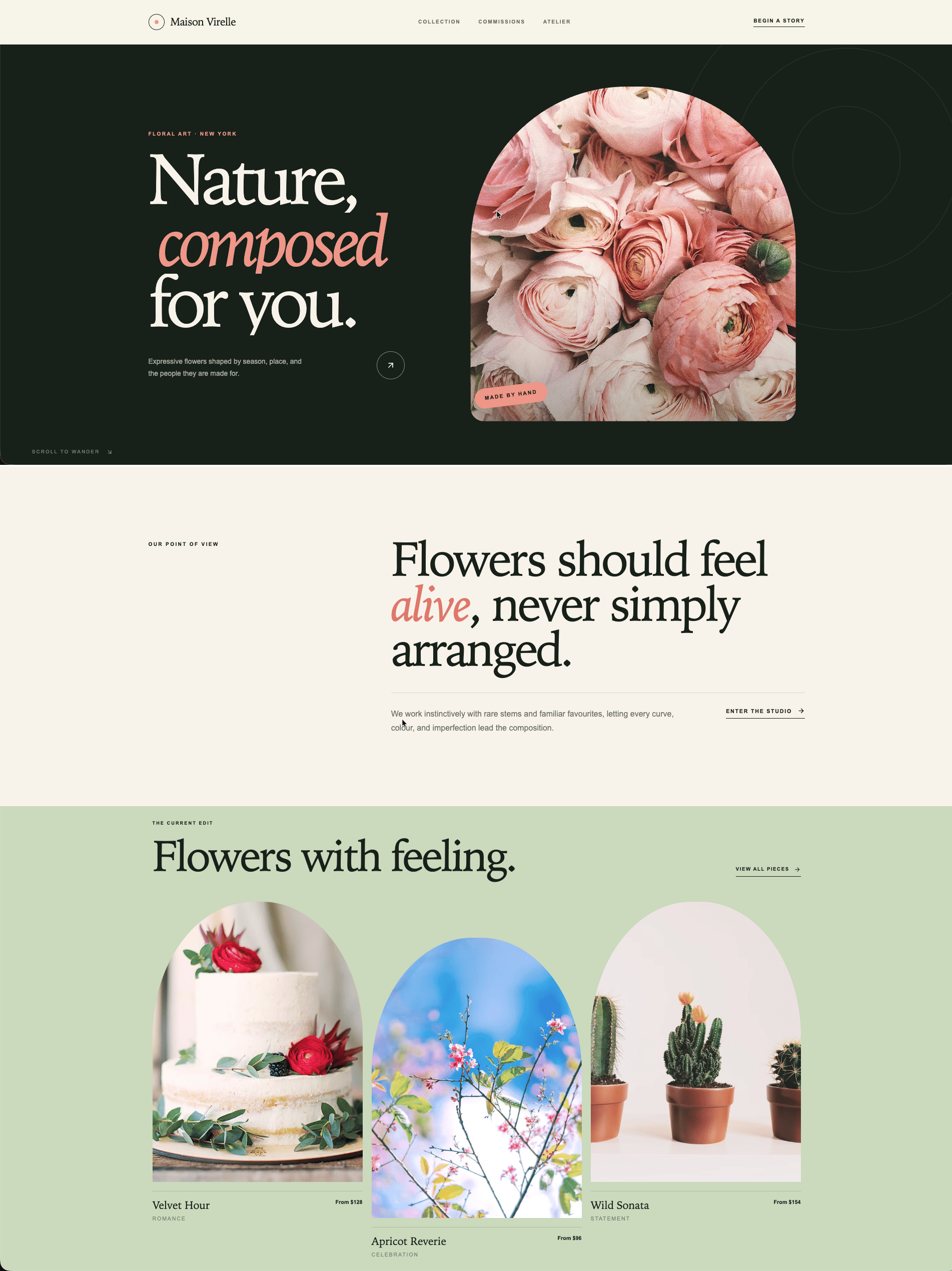 Done-for-you florists website preview