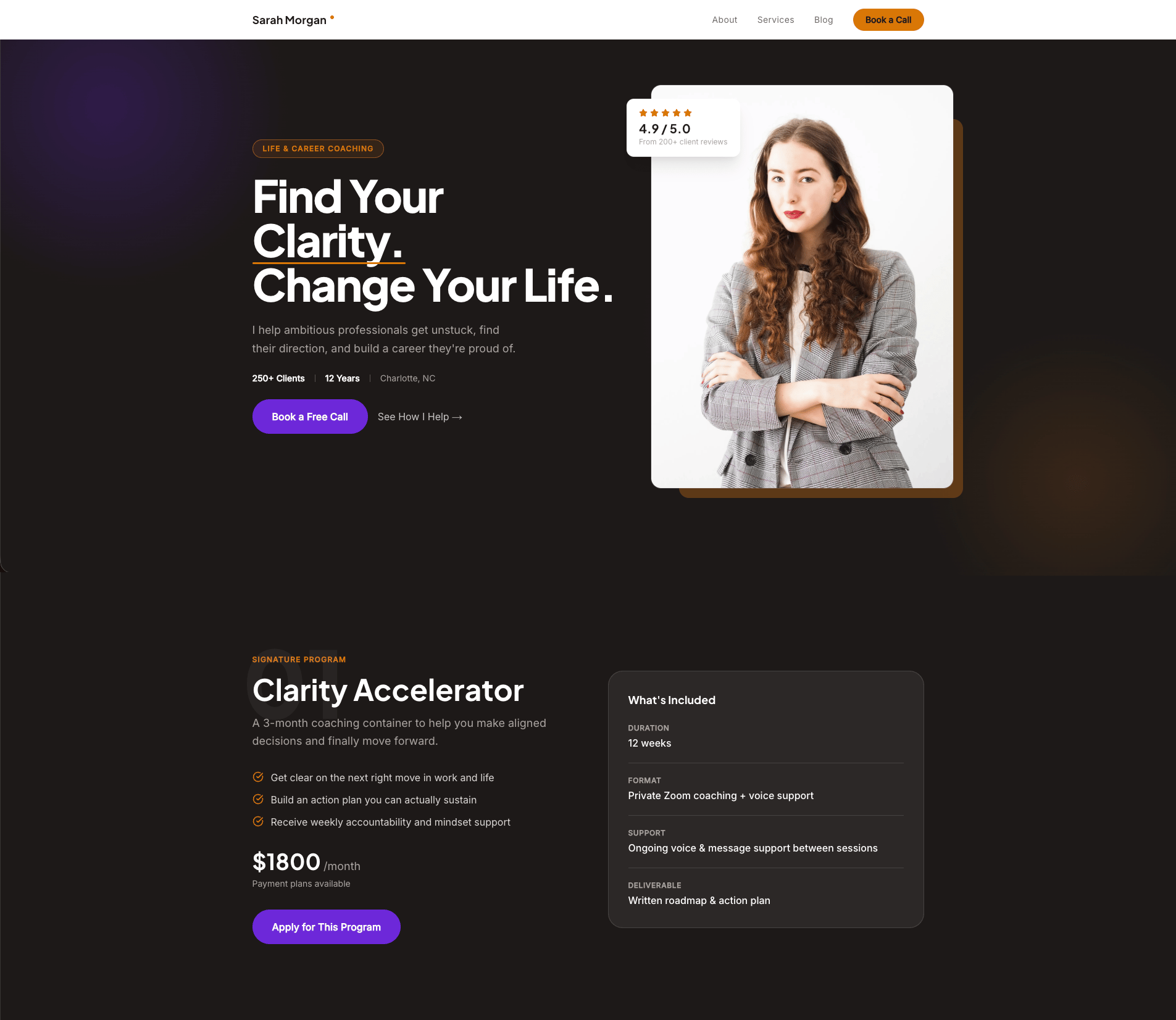 Salons & Spas live demo screenshot